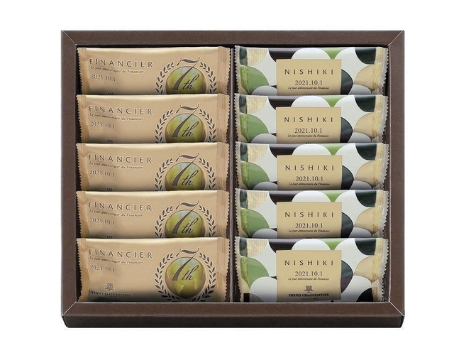 期間限定の宇治抹茶を使ったフィナンシェとの詰め合わせ商品（いずれもシュゼット・ホールディングス提供）