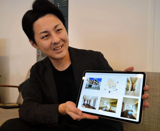 神戸市内でのビジネス展開を語るリブ・サーチの福井隆太郎社長＝神戸市中央区磯上通４