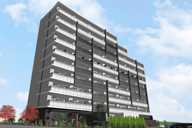 長谷工不動産が建設する学生マンションの完成予想図（同社提供）