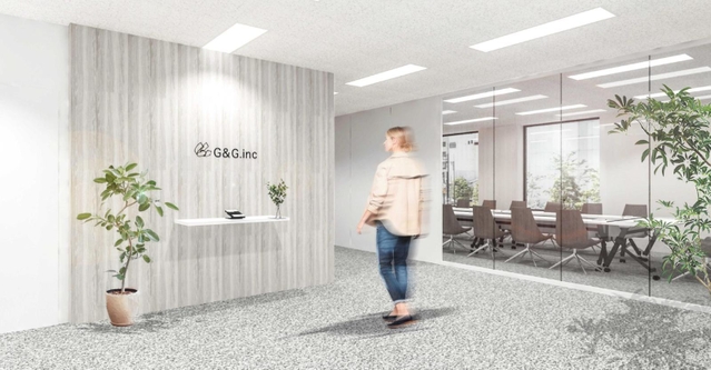 ジィ・アンド・ジィの新オフィスに設ける来客専用入り口のイメージ（同社提供）