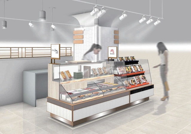 阪神百貨店梅田本店にオープンする「たけだの穴子めし」の店舗イメージ図（まねき食品提供）　