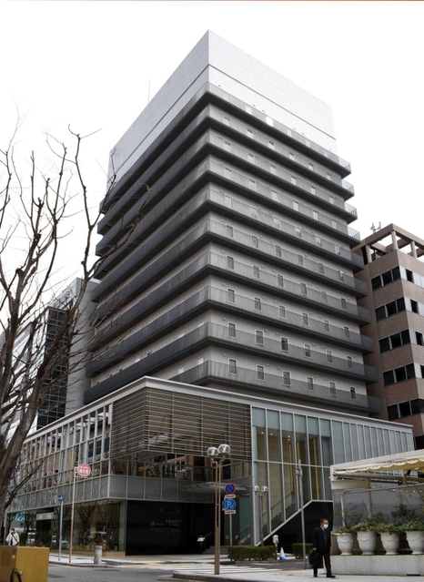 ４月１日に営業を終了した「ホテルトラスティ神戸旧居留地」＝３月、神戸市中央区浪花町