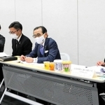 フジッコの決算会見＝大阪市中央区北浜、大阪取引所（撮影・赤松沙和）