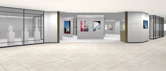 面積を１・５倍に広げ、現代アートなど資産価値の高い商材を紹介する「ギャラリー　トアート」のイメージ（大丸神戸店提供）