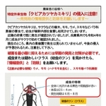 クビアカツヤカミキリに注意を呼びかける県のチラシの一部