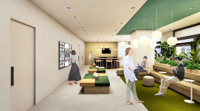 ＴＣ神鋼不動産が開設する新型店舗のコワーキングエリアのイメージ（同社提供）