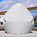 セレンディクスが手がける３Ｄプリンター住宅。これから年明けにかけて国内６カ所に設置される＝愛知県小牧市（同社提供）