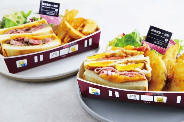 ニューラフレアのコラボカフェで提供する「にゃんにゃんホットサンド」（フェリシモ提供）