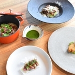 フェリシモのレストラン「Ｓｉｎｃｒｏ」（シンクロ）で５月１７日から提供するメニューの一部＝神戸市中央区新港町