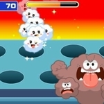 タクマがごっこランドで展開する排ガスをきれいな空気に変えるゲームの画面（同社提供）