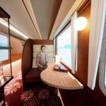 ＪＲ西日本の新観光列車「はなあかり」のスーペリアグリーン車座席のイメージ（ｄｅｓｉｇｎｅｄ　ｂｙ　Ｙａｓｕｙｕｋｉ　ＫＡＷＡＮＩＳＨＩ　＋　ＩＣＨＩＢＡＮＳＥＮ／ｎｅｘｔｓｔａｔｉｏｎｓ）