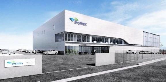シスメックスＲＡの新工場完成予想図（シスメックス提供）