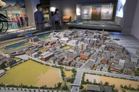 昭和初期の旧居留地を再現したジオラマ＝神戸市立博物館（撮影・斎藤雅志）