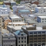 大丸神戸店方面から望む旧居留地の建築群＝神戸市立博物館（撮影・斎藤雅志）