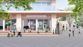 名谷駅南西のマンションに設置される保育施設のイメージ（神戸市提供）