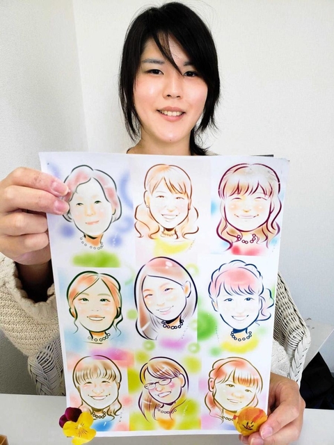 似顔絵で巣ごもりに彩りを 似顔絵屋さんのオンライン注文が人気 | 神戸