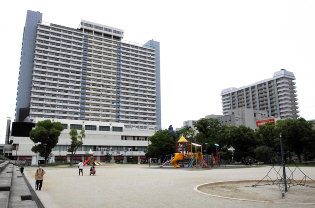 新しい西市民病院の建設予定地となった若松公園＝神戸市長田区日吉町１