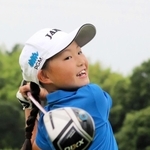 世界ジュニアゴルフ選手権に初出場する道上稀唯さん＝三木市内