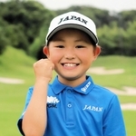 世界ジュニアゴルフ選手権に初出場する道上稀唯さん＝三木市内