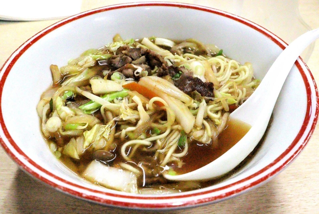 裏メニューの一つ、野菜ラーメン