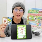 植物について学べるカード「モリモンスター」を企画したデザイナーのＪＵＮＢＯｗさん＝神戸新聞社
