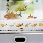 さまざまなサメフライが並ぶ自販機＝神戸市東灘区御影本町４