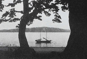 １９０７年ごろの舞子の浜の夕景（兵庫県立舞子公園百年史出典）
