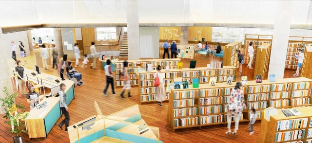 新垂水図書館内のイメージ（神戸市提供）