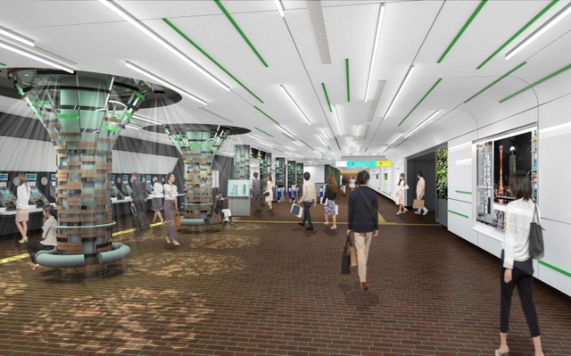 リニューアルする市営地下鉄新長田駅コンコースのイメージ（神戸市交通局提供）