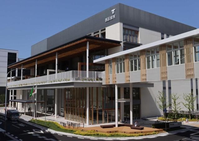 ２月に移転した西区役所の新庁舎＝神戸市西区糀台５