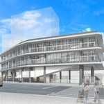 垂水駅西側に整備されるロータリーと立体原付駐車場のイメージ（神戸市提供）