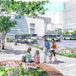 駅前広場の完成イメージ（神戸市都市局提供）