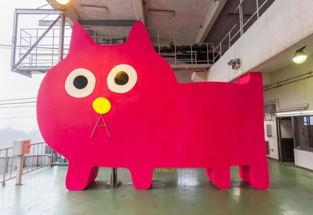 六甲山上に展示されたこれまでの作品（六甲山観光提供）