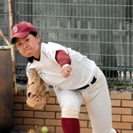 投球の精度を磨いて背番号１を勝ち取った大浜悠さん＝兵庫中