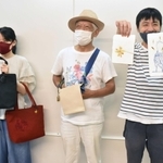 デザイナーらと協力して開発された（左から）個性の作業所七つの海、作業所巣立ち、御影倶楽部の商品＝神戸市役所