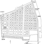 約１５０年前、居留地時代の区画番号が記された図面（神戸新聞総合出版センター「神戸外国人居留地」より引用）