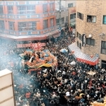 初期の春節祭。「驚くほど人がやって来た」という（曹さん提供）