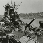 戦艦大和。大島輸送隊とすれ違った後、米軍の攻撃で沈没した。写真は１９４１年９月２０日、建造中の様子（大和ミュージアム提供）