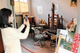 自由に撮影できるようになった小磯良平のアトリエ＝神戸市東灘区向洋町中５