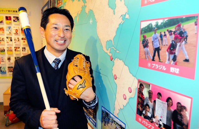 ブラジルで野球の普及に取り組む志村幸広さん＝神戸市中央区脇浜海岸通１、ＪＩＣＡ関西