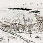 湾内に多くの船が停泊している兵庫津の絵図（若林秀岳「神戸覧古」より。神戸市立中央図書館蔵）