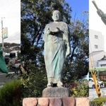 兵庫区内にある３体の平清盛像。ゆかりの深さが分かる