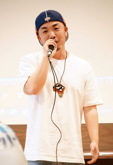 講師を務めたラッパーの晋平太さん＝神戸市中央区港島南町２、神戸アイセンター