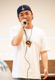 講師を務めたラッパーの晋平太さん＝神戸市中央区港島南町２、神戸アイセンター