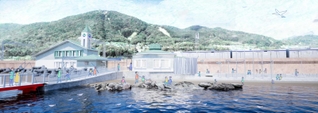 須磨海づり公園陸上施設のリニューアルイメージ（共同事業体提供）
