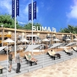 須磨海づり公園の海浜広場のリニューアルイメージ（神戸市提供）