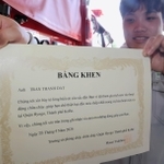 ベトナム語で書かれた感謝状