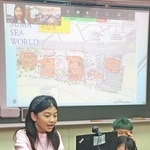 阪神・淡路大震災や市内の防災への取り組みを発表する児童たち＝神戸市須磨区若宮町２、若宮小学校