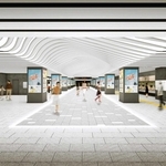 市営地下鉄三宮駅東口コンコースに整備される「光のランウェイ」のイメージ（同市提供）
