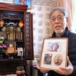 「震災に負けんと強く生きてほしい、と厳しくしてしまってね…。今でも懺悔の日々です」と次女への思いを話す中島喜一さん＝淡路市富島